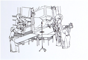 1、這是海派家具的片子床，兩片擋板的雕花采用了傳統(tǒng)的藕、蓮蓬和荷花圖案。_看圖王