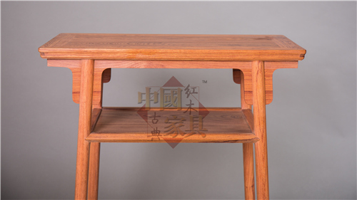 11、此案圓腿帶側(cè)角收分，腿間加棖打槽裝屜板，略有落塘，增加了平頭案的使用空間和面積_看圖王