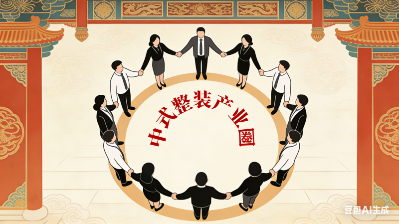 制作中式整裝產(chǎn)業(yè)圈圖